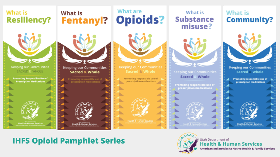 Five pamphlets about resiliency, fentanyl, opioids, substance misuse, and community