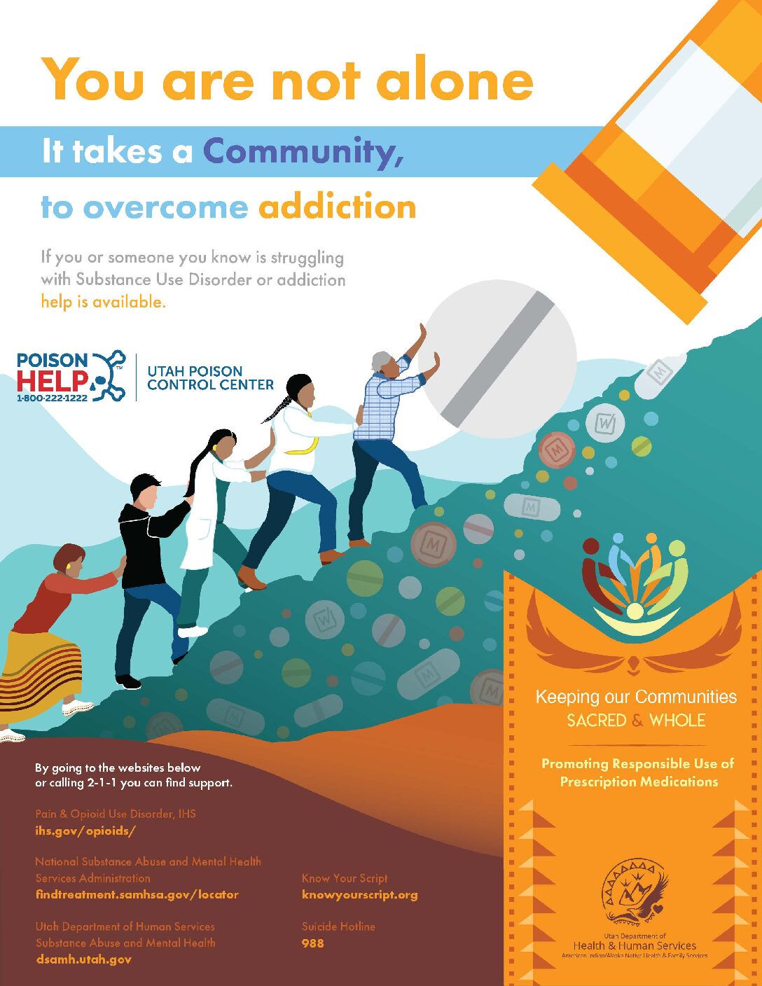 "You are not alone" poster