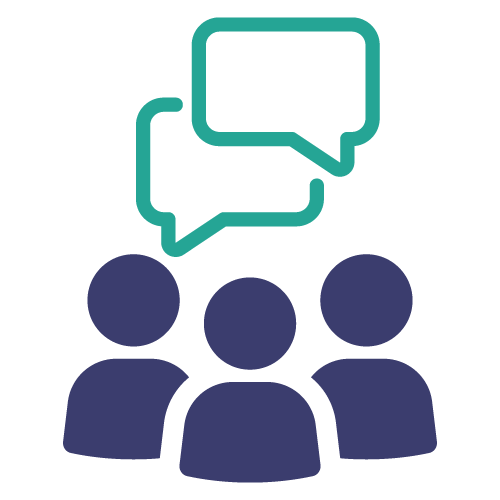 Talk to someone graphic icon